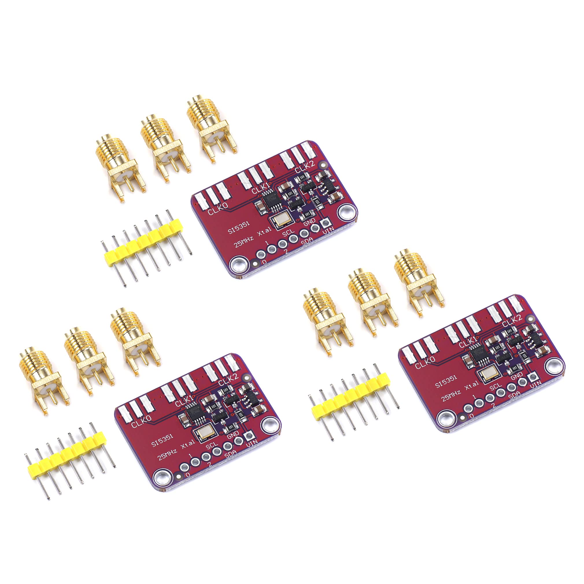 Teyleten Robot Si5351A Si5351 5351 8KHz -160MHz High Frequency Signal Generator Breakout Board DC3.3-5V Square Wave Frequency Generator Board Module I2C for Arduino (3pcs)