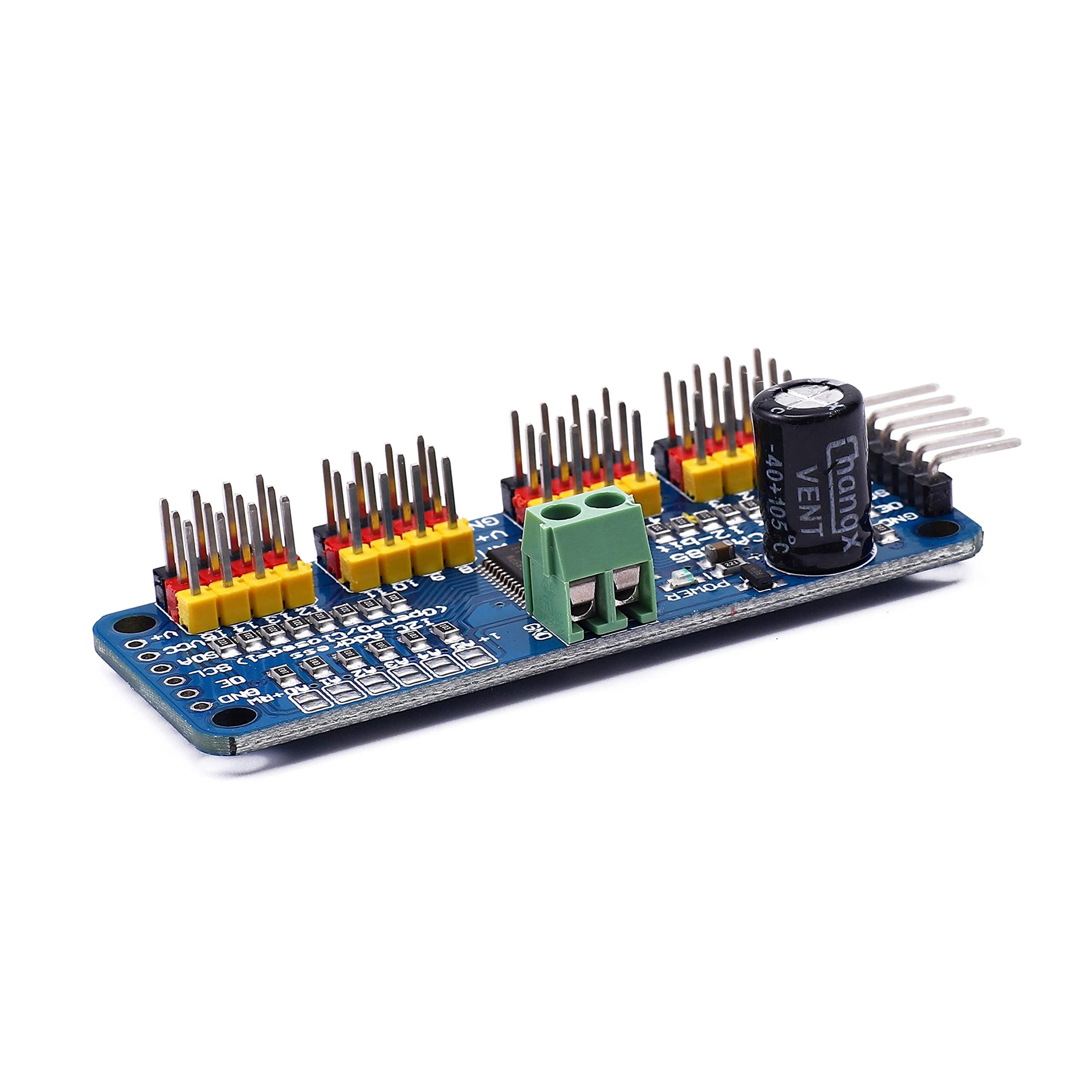 Teyleten Robot PCA9685 16 Channel 12 bit PWM Servo Motor Driver I2C IIC Module for MG90S SG90 MG995 Compatible with Arduino Raspberry Pi (2pcs)