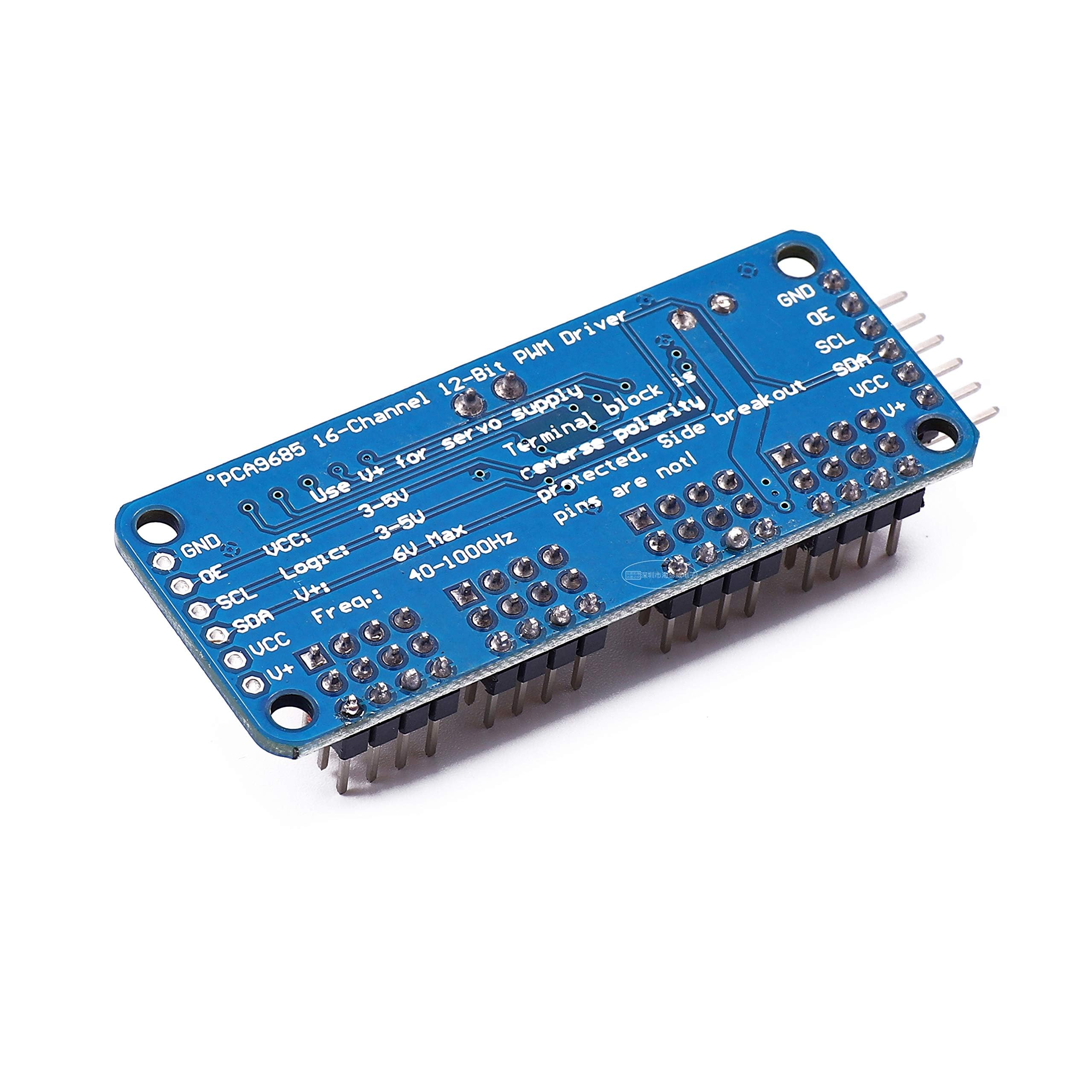 Teyleten Robot PCA9685 16 Channel 12 bit PWM Servo Motor Driver I2C IIC Module for MG90S SG90 MG995 Compatible with Arduino Raspberry Pi (2pcs)