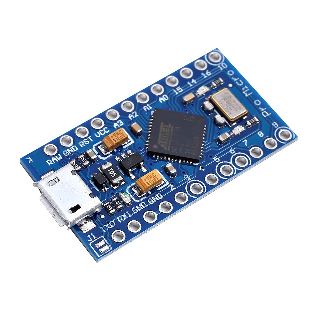 Teyleten Robot Pro Micro Atmega32U4 5V 16MHz Module Board Micro USB Pro Micro Development Board Microcontroller 3pcs