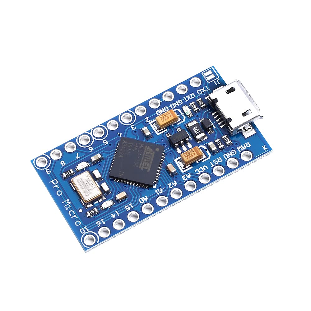 Teyleten Robot Pro Micro Atmega32U4 5V 16MHz Module Board Micro USB Pro Micro Development Board Microcontroller 3pcs