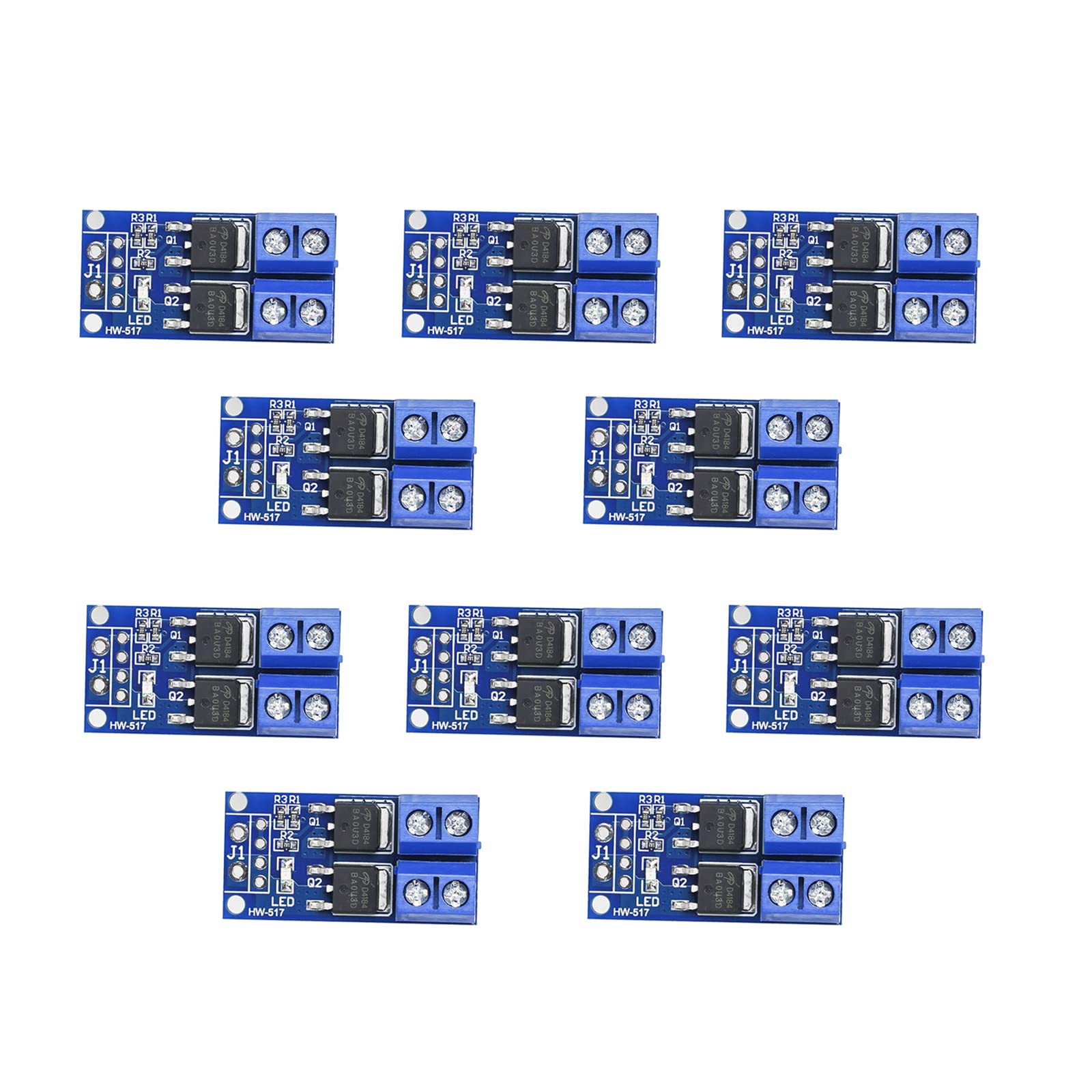Teyleten Robot DC 5V-36V 15A Max 30A 400W Dual High-Power MOSFET Trigger Switch Drive Module 0-20KHz PWM Adjustment Electronic Switch Control Board DC Motor Speed Controller for Arduino 10pcs